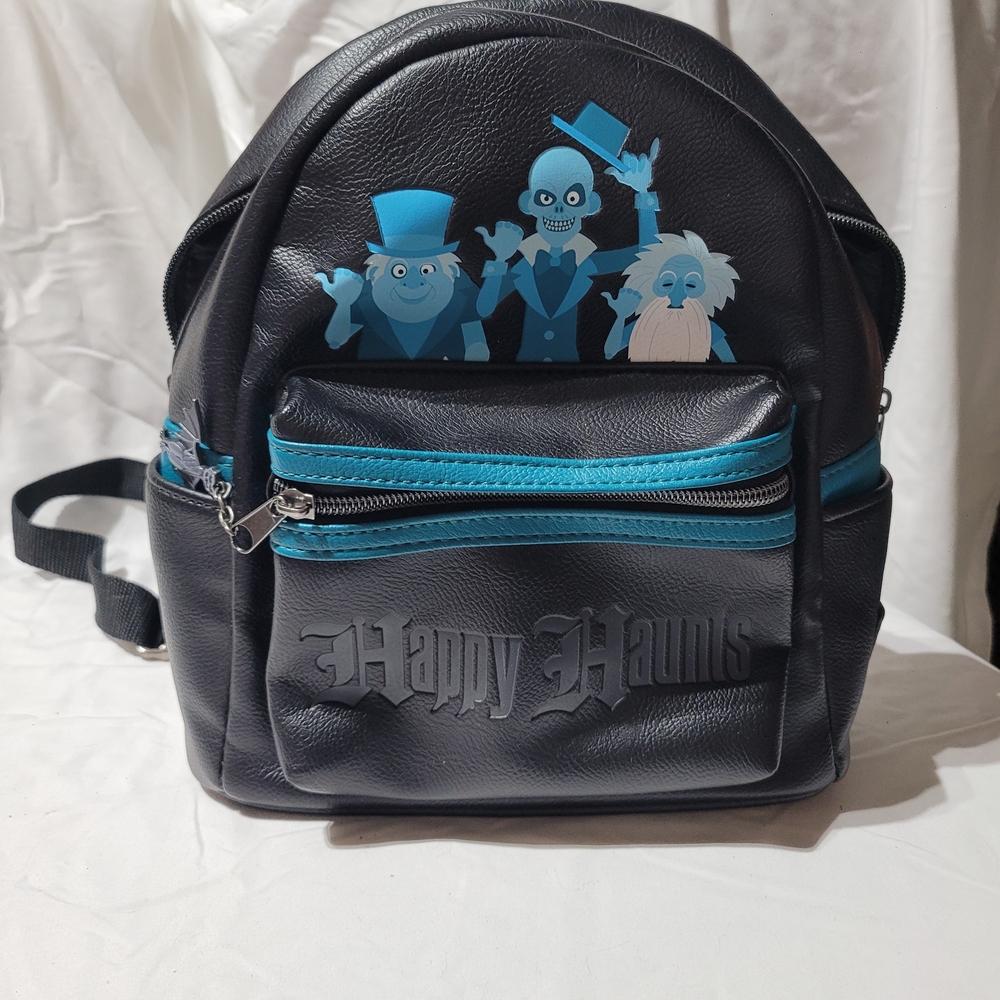 Black and Blue Backpack with Happy Haunts Design